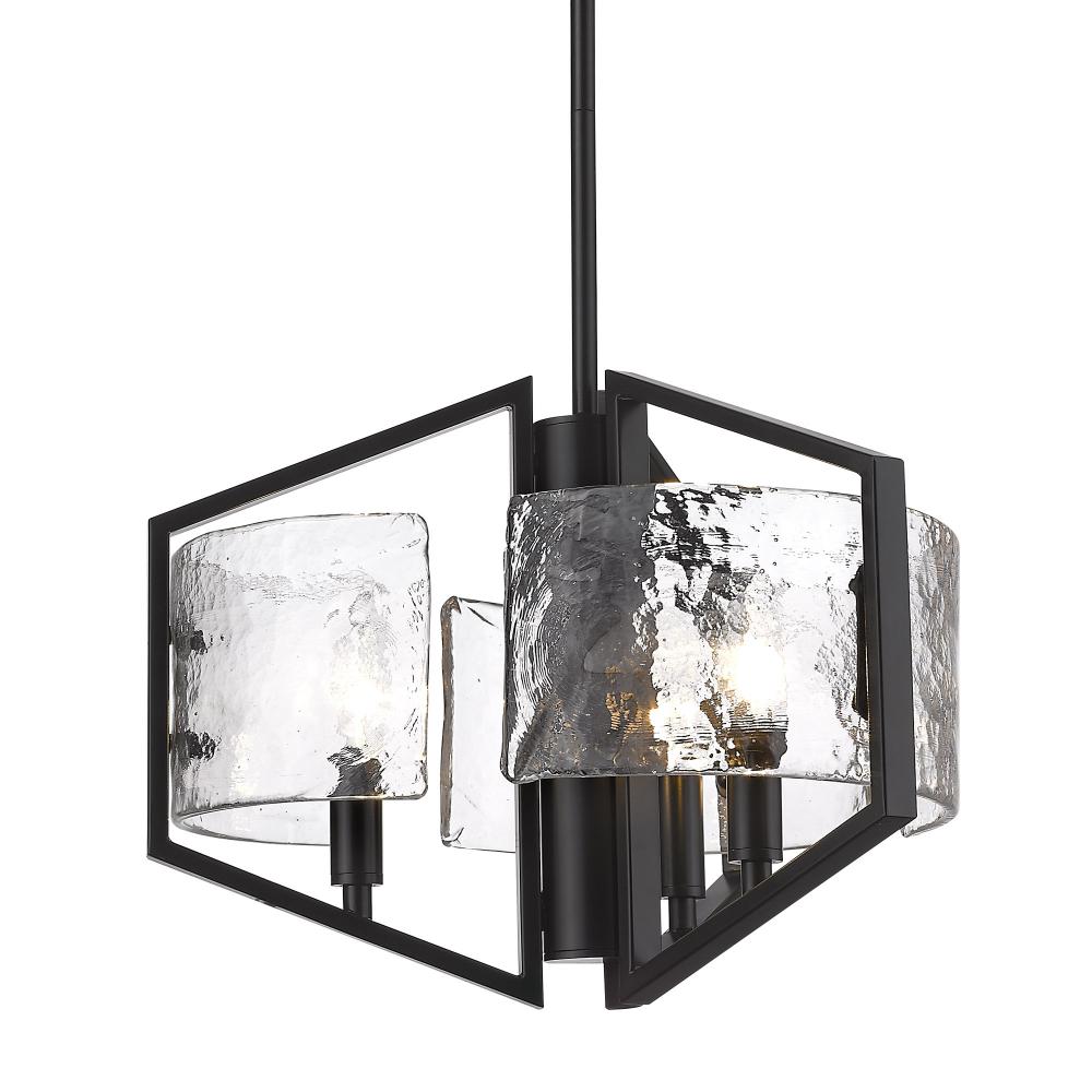 Varsha 3-Light Pendant in Matte Black