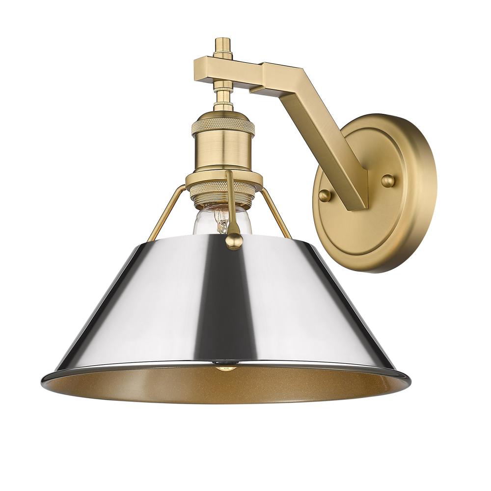 Orwell 1-Light Wall Sconce in Brushed Champagne Bronze with Chrome