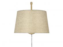 Golden 3694-A1W BCB-NS - Ryleigh 1-Light Swing Arm in Brushed Champagne Bronze with Natural Sisal