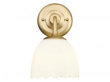 Golden 6954-1W BCB-OP - Dorinda 1-Light Wall Sconce in Brushed Champagne Bronze with Opal Glass