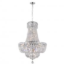 CWI Lighting 8003P22C - Stefania 13 Light Down Chandelier With Chrome Finish