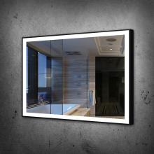 Paris Mirrors CHICX4835CCT-TS-BLK - Chic Black Framed Rectangle Mirror (Frontlit)