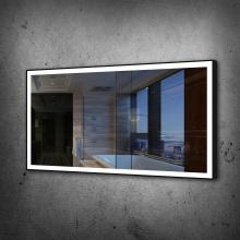 Paris Mirrors CHICX60323000-RGB-BLK - Chic Black Framed Rectangle Mirror (Frontlit)