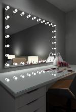 Paris Mirrors HPRIN85406000-WHT - Hollywood Princess Mirror (LED Bulbs)