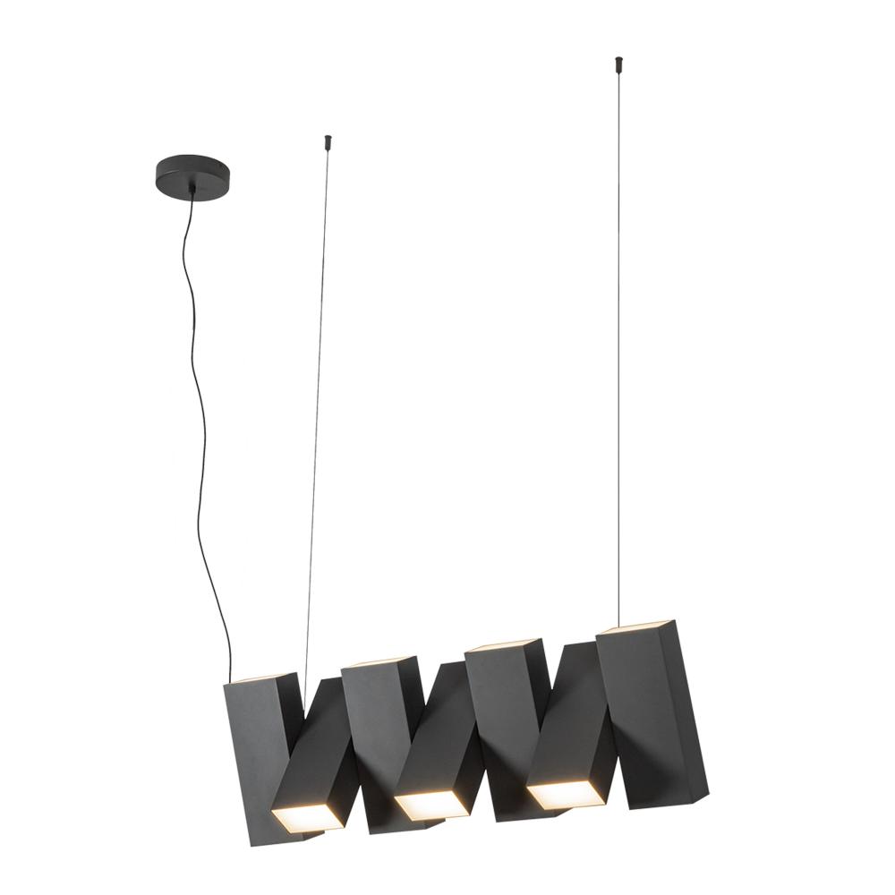 Domino 35-in Black LED Linear Pendant