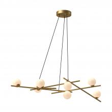 Kuzco Lighting Inc CH89854-BG/GO - Amara 54-in Brushed Gold/Glossy Opal Glass LED Chandeliers