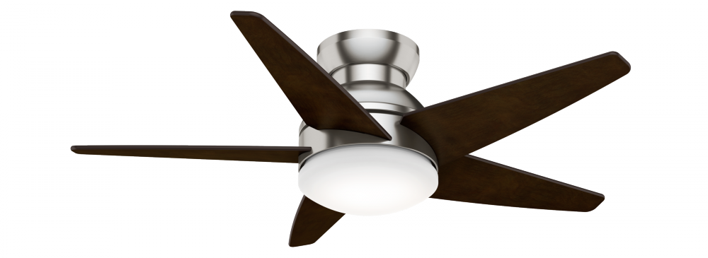 Casablanca 44 in Isotope Brushed Nickel Low Profile Ceiling Fan with LED Light Kit and Wall Control