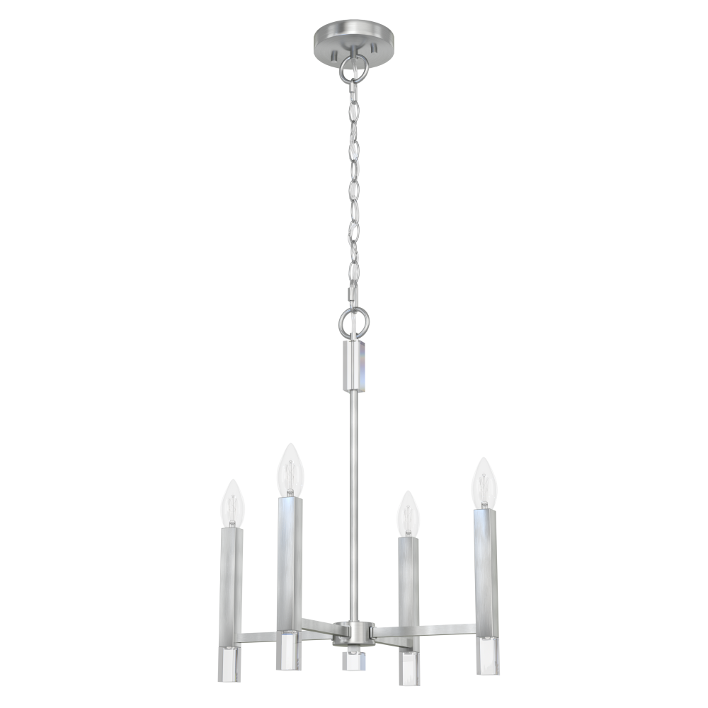 Hunter Sunjai Brushed Nickel 4 Light Pendant Ceiling Light Fixture