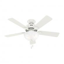 Hunter 52778 - Hunter 44 inch Swanson ENERGY STAR® Fresh White Ceiling Fan with LED Light Kit and Pull Chain