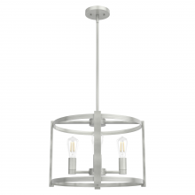 Hunter 19134 - Hunter Astwood Brushed Nickel 4 Light Chandelier Ceiling Light Fixture