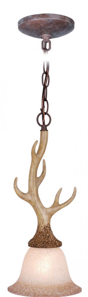 Lodge 7-in Antler Mini Pendant Noachian Stone