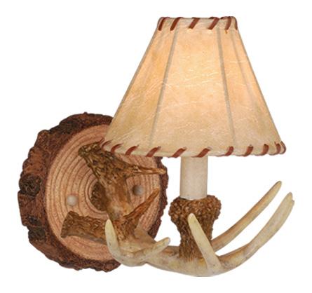 Lodge 1L Antler Wall Light Noachian Stone