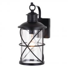 Vaxcel International T0634 - Adams 6.5-in. W Outdoor Wall Light Black