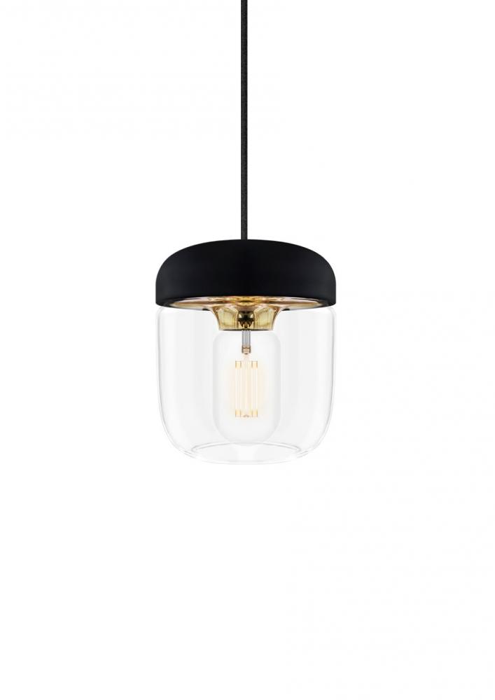 Acorn Black Plug-In Pendant with LED Bulb