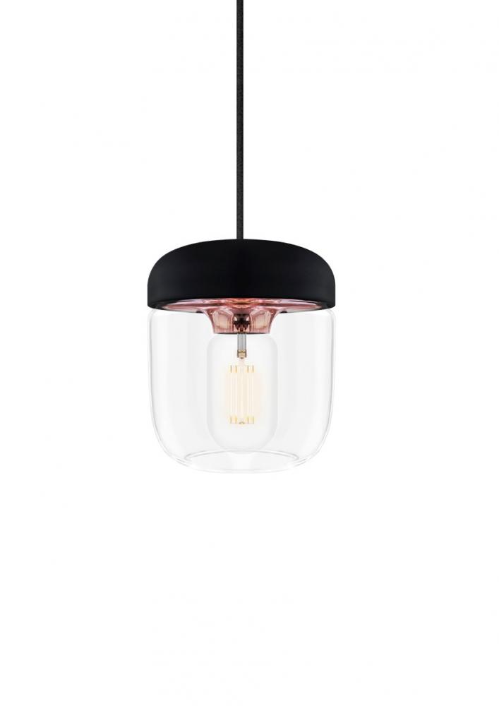 Acorn Black Plug-In Pendant with LED Bulb