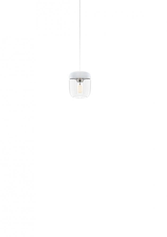 Acorn White Plug-In Pendant with LED Bulb