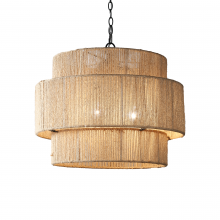 Terracotta Lighting H22118-3 - Whitsunday Double Drum Abaca Chandelier