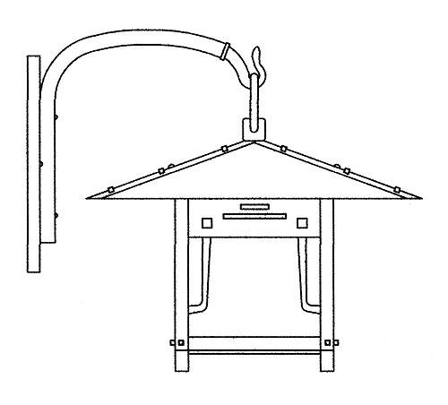 17" pagoda wall bracket