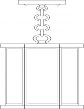 Arroyo Craftsman LYH-7AE-BK - 7" Lyon Pendant