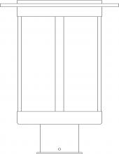 Arroyo Craftsman SAP-9AE-BK - 9" Santorini Post Mount