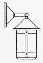 Arroyo Craftsman BB-8WGW-BK - 8" berkeley wall mount - wet rated