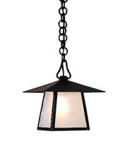 Arroyo Craftsman CH-8BGW-AB - 8" carmel pendant with bungalow overlay