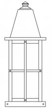 Arroyo Craftsman HC-8LGW-BK - 8" hartford long body column mount