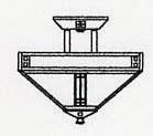 Arroyo Craftsman PIH-12GW-BK - 12" prairie inverted ceiling mount