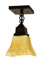 Arroyo Craftsman RCM-1-AB - ruskin one light ceiling mount