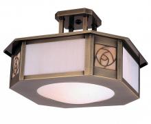 Arroyo Craftsman SCCM-15GW-AB - 15" saint clair inverted semi-flush ceiling mount