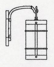 Arroyo Craftsman VB-7NRGW-BK - 7" valencia wall mount - no roof