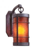 Arroyo Craftsman VB-9NRGW-BK - 9" valencia wall mount - no roof