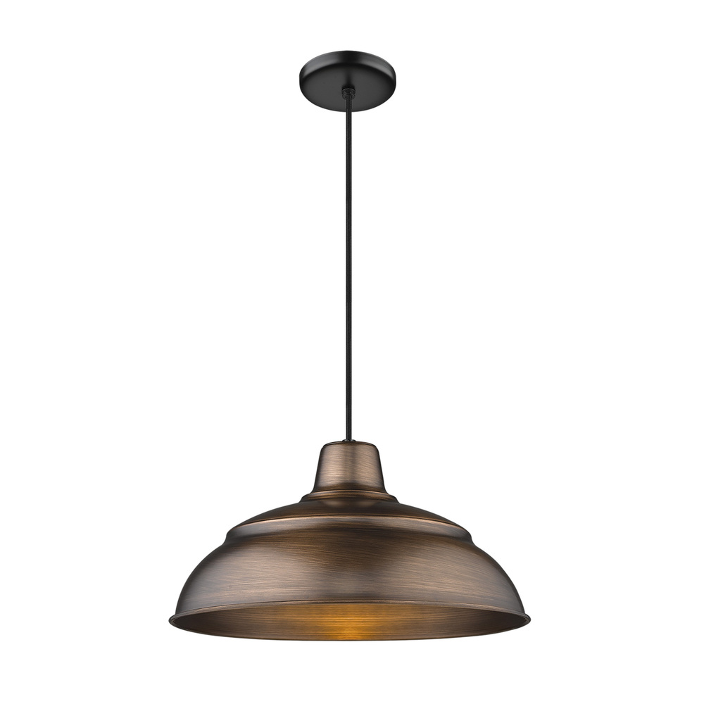 R Series 1-Light Cord Hung Warehouse Natural Copper