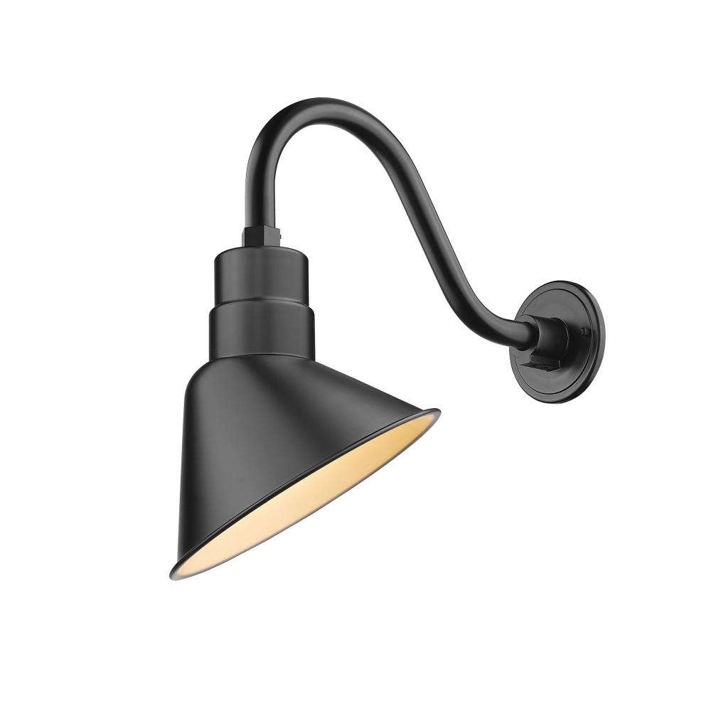 R Series 1-Light Wall Sconce Satin Black