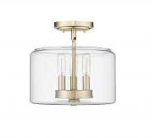 Millennium 46923-MG - Asheville 3-Light Semi-Flush Ceiling Mount Modern Gold