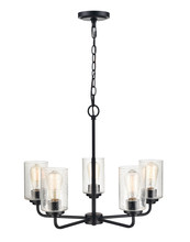 Millennium 9605-MB - Moven 5-Light Chandelier Ceiling Light Matte Black