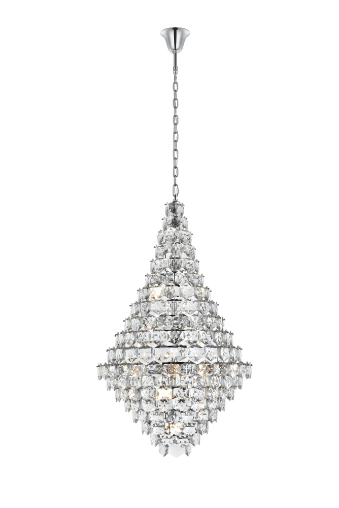 Pendant D36"H60"L38 Chrome