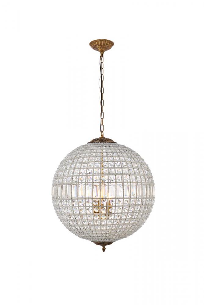 Olivia 5 light French Gold Chandelier Clear Royal Cut Crystal