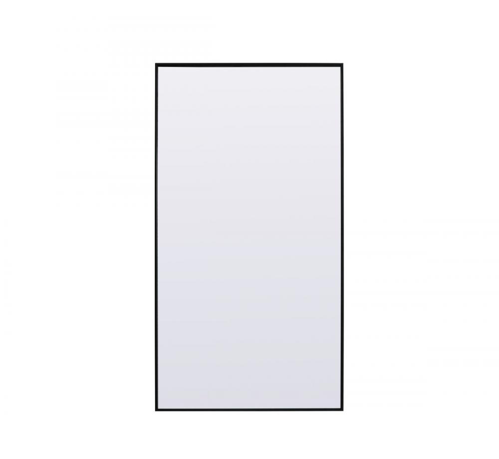 Metal Frame Rectangle Full Length Mirror 36x72 Inch in Black