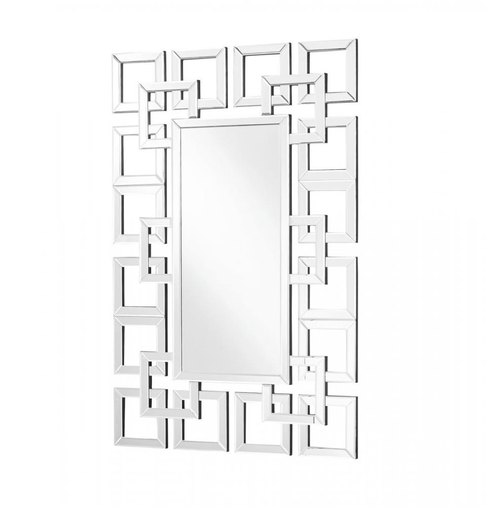 Sparkle 31.5 in. Contemporary Rectangle Mirror in Clear