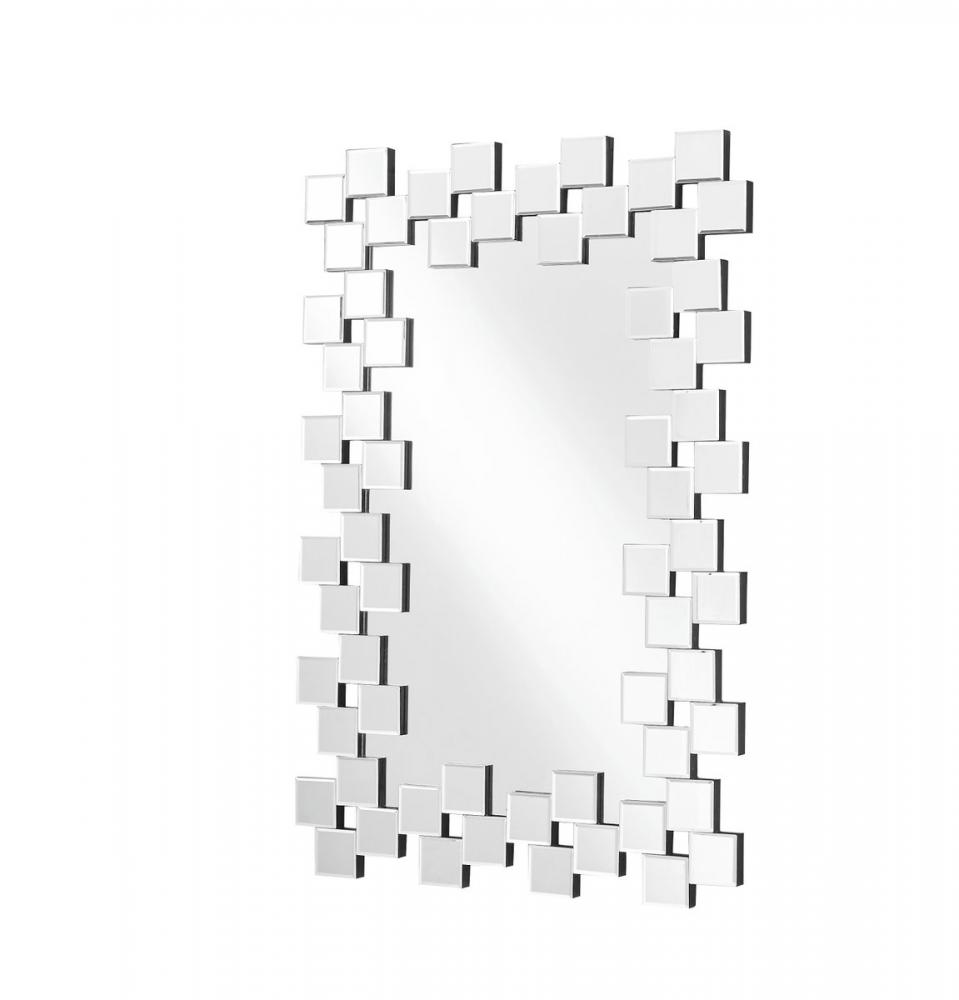 Sparkle 31.5 in. Contemporary Rectangle Mirror in Clear