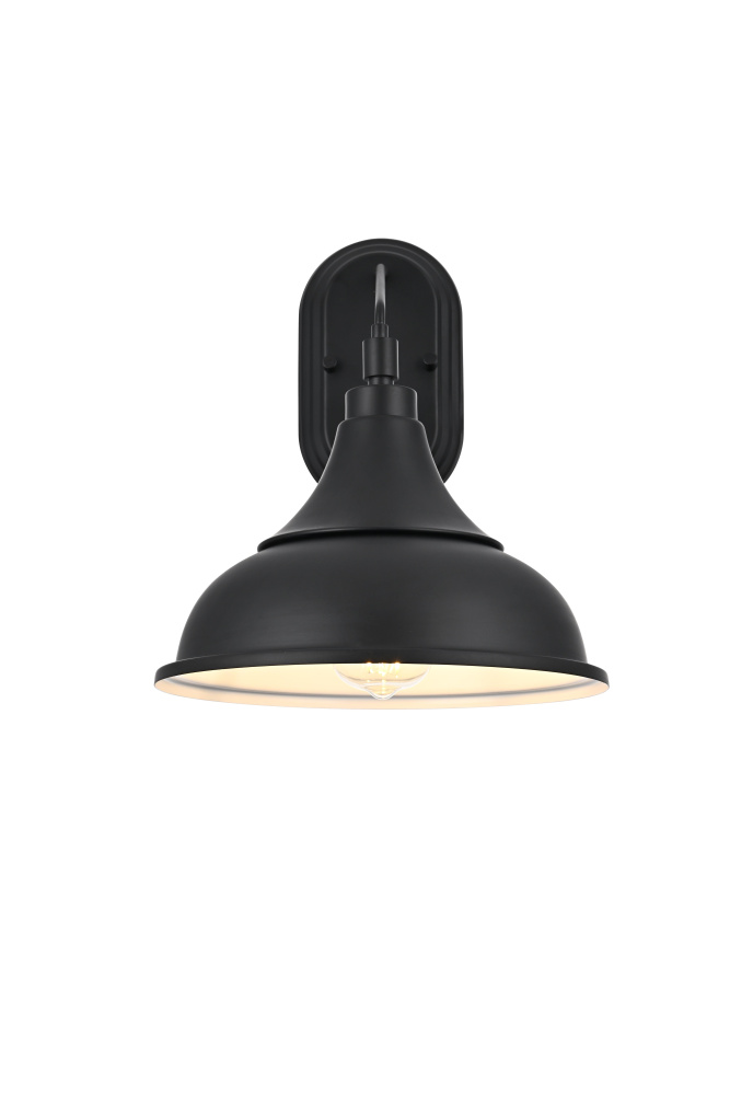 Elian 11 inch Outdoor Wall sconce in Black