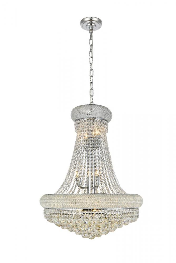 Primo 14 Light Chrome Chandelier Clear Royal Cut Crystal