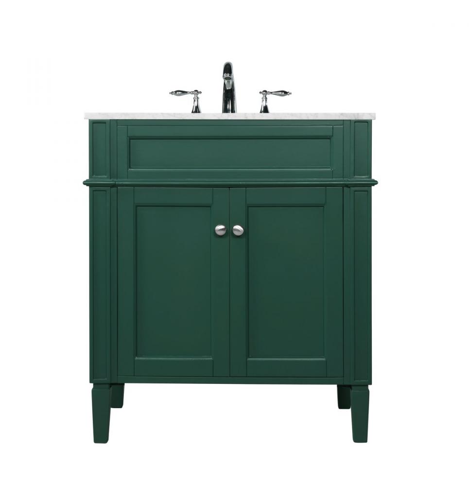 30 inch Single bathroom vanity in green