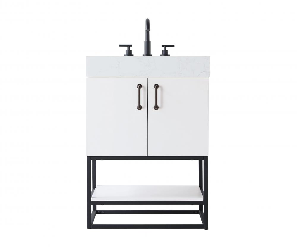 24 inch Single Bathroom Vanity in White