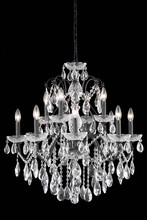 Elegant 2016D28DB/SS - St. Francis 12 light Dark Bronze Chandelier Clear Swarovski® Elements Crystal