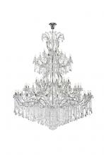 Elegant 2803G120C/RC - Maria Theresa 84 Light Chrome Chandelier with Clear Tear Drop Crystals Clear Royal Cut Crystal