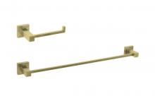 Elegant HWB-12S2BGD - Isla 2-Piece Bathroom Hardware Set in Brushed Gold