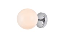 Elegant LD2451C - Mimi six inch dual flush mount and bath sconce in chrome with frosted glass