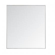 Elegant MR43640S - Metal frame rectangle mirror 36 inch in silver